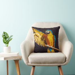 Hübsches Gelbbvögeltier Kissen