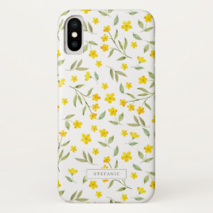Hübsches gelbes Blumenmuster Case-Mate iPhone Hülle