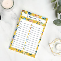 Hübsches gelbes Blumenmuster für Listen