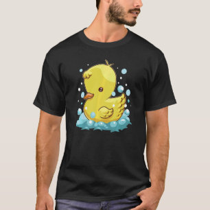 Hübsches gelbes Entenvogelbad Schwimmendes Entlein T-Shirt