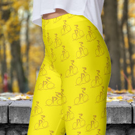 Hübsches Gelbes Mountainbike-Muster Leggings