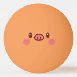 Hübsches Gesicht. Emoji. Emoticon. Herr Porky! Tischtennisball