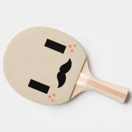 Hübsches Gesicht. Emoji. Emoticon. Tischtennis Schläger