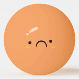 Hübsches Gesicht. Emoji. Emoticon. traurig Tischtennisball