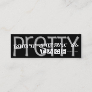Hübsches Gesicht - Social Media Personal Card Mini Visitenkarte