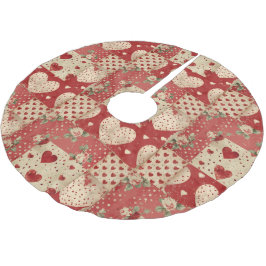 Hübsches gestörtes Aussehen Vintages Shabby Chic Polyester Weihnachtsbaumdecke