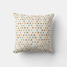 Hübsches Girly multi Farbpolka-Punkt-orange Blau Kissen