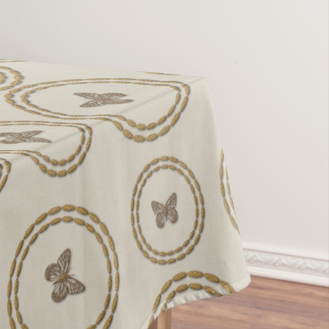 Hübsches Gold Butterfly Tableclout Tischdecke (Beispiel)