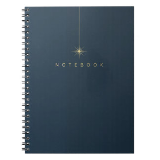 Hübsches Gold & Ozeanblau einfaches Notizbuch Notizblock