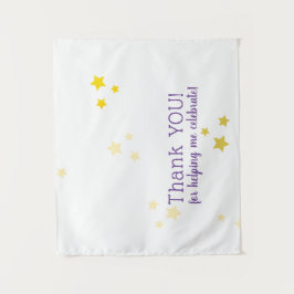 Hübsches Golden Yellow Star Foto Overlay Vielen Da Wandteppich