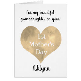 Hübsches Goldenes Herz 1. Muttertag Großtochter