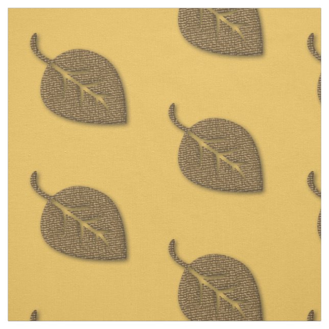 Hübsches goldfarbenes Leaf-Muster Stoff (Muster)