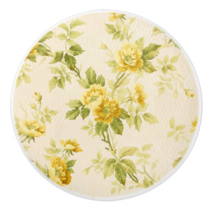 Hübsches, goldgelbes Bauernhaus Keramikknauf