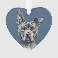 Hübsches graues Gruben-Stier-Terrier-Hundezeichnen