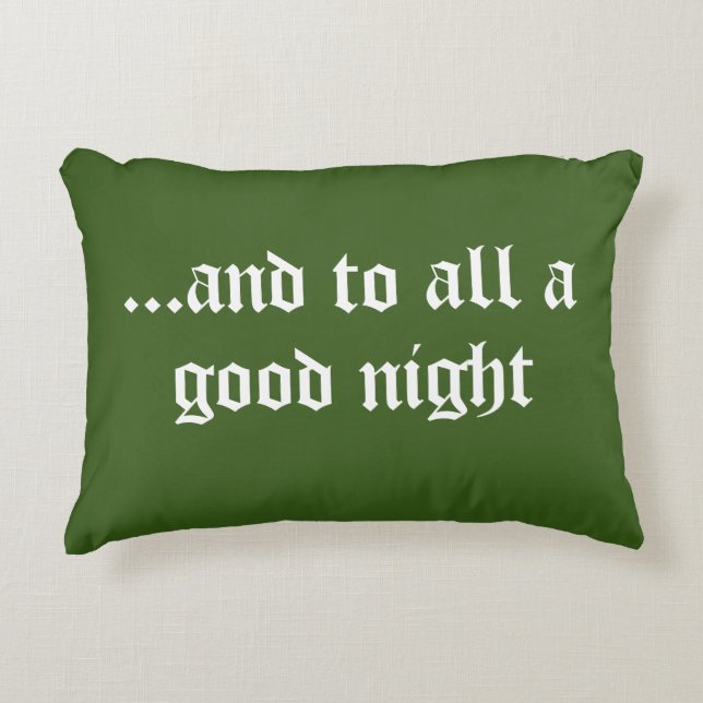 Hübsches grünes Weihnachtsakkissen Dekokissen (Vorderseite)