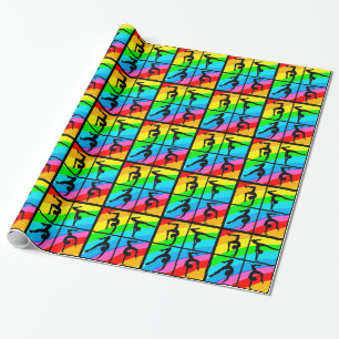 HÜBSCHES GYMNASTICS-WRAPPPAPIER GESCHENKPAPIER
