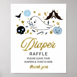 Hübsches Halloween-Baby-Shower-Windeldiaper-Raffle Poster