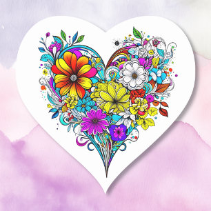 Hübsches Herz Valentine's Day Herz-Aufkleber