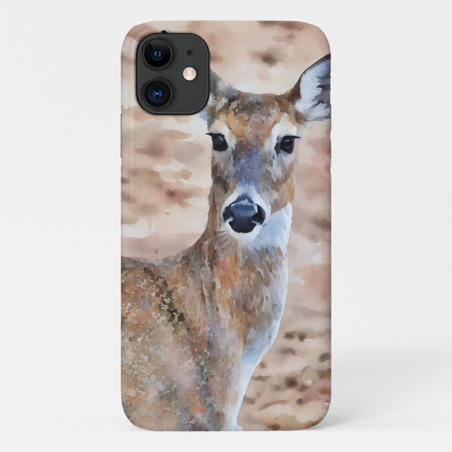 Hübsches Hirsch Nah Up Art Phone Case (Rückseite)