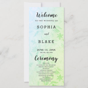 Hübsches Hochzeitsprogramm für grüne und florale M