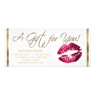 Hübsches Hot Pink 💋 Lipstick - Geschenkzertifikat Werbekarte