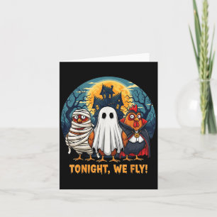 Hübsches Hühnchen Halloween-Kostüm Heute Abend fli Karte