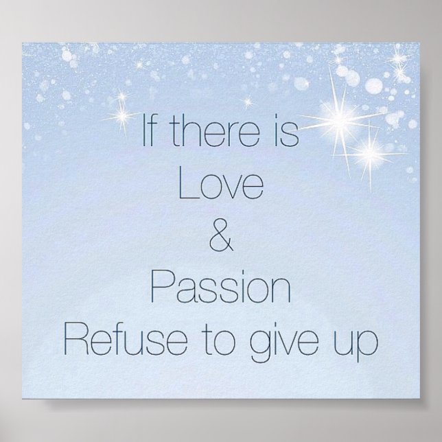 Hübsches inspirierendes Zitat-Poster Poster (Vorne)