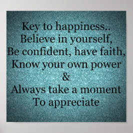 Hübsches inspirierendes Zitat-Poster Poster