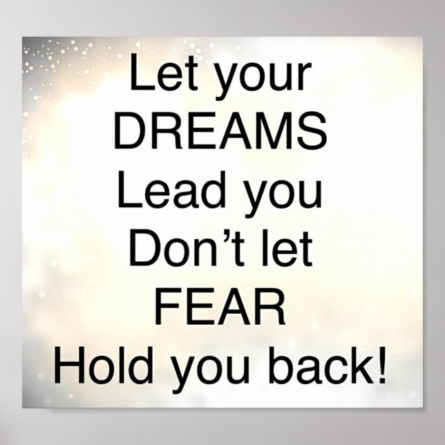 Hübsches inspirierendes Zitat-Poster Poster (Vorne)