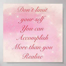 Hübsches inspirierendes Zitat-Poster Poster