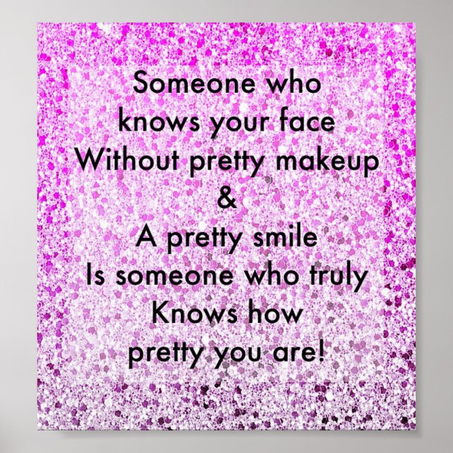 Hübsches inspirierendes Zitat-Poster Poster (Vorne)