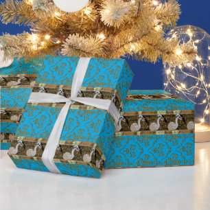 Hübsches Island Bird 2 Strip Wrapping Paper Geschenkpapier