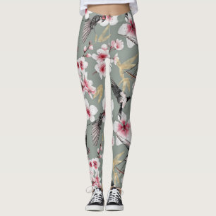 Hübsches japanisches Pink Cherry Blossom Muster Leggings
