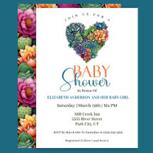 Hübsches Kaktusherz Mädchen Baby Shower