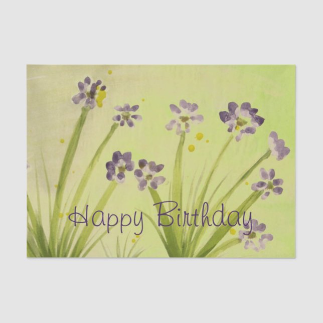 Hübsches Kalk-Grün und Lila Fiebergeflechtpapier Seidenpapier (Vorderseite)