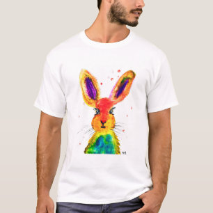 Hübsches Kaninchen Hare Aquarell Süße Tier T-Shirt