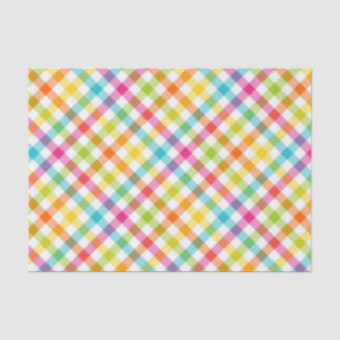 Hübsches kariertes Frühlings-Pastellseidenpapier Seidenpapier