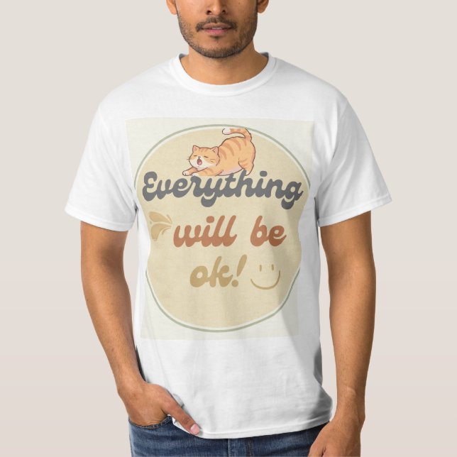 Hübsches Katzendesign T-Shirt (Vorderseite)