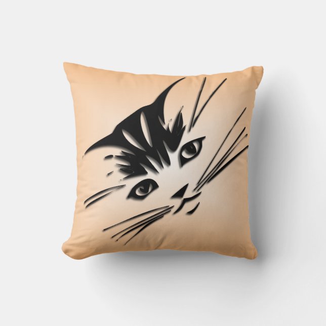 Hübsches Katzengesicht Kissen (Vorderseite)