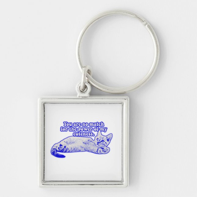 Hübsches Katzenmem für Kätzchen- und Katzenliebhab Schlüsselanhänger (Vorne)