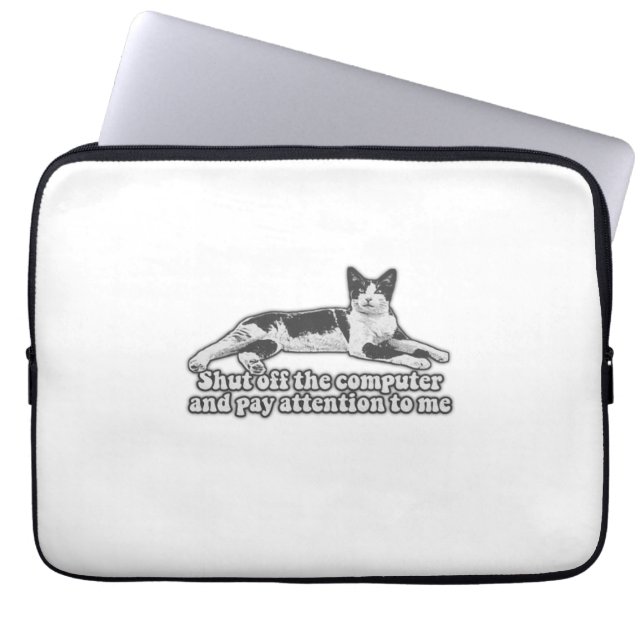 Hübsches Katzenmem für Kätzchenliebhaber & Katzenb Laptopschutzhülle (Vorderseite)