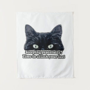 Hübsches Katzenmeme für Kätzchenbesitzer und Katze Wandteppich