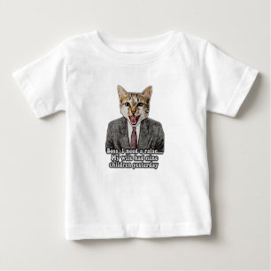 Hübsches Katzenmeme für Katzenbesitzer und Katzenb Baby T-shirt