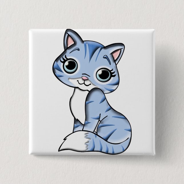 Hübsches Kitty-Abzeichen Button (Vorderseite)