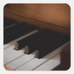 Hübsches Klavier Quadratischer Aufkleber