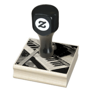 Hübsches Klavierdesign Gummistempel