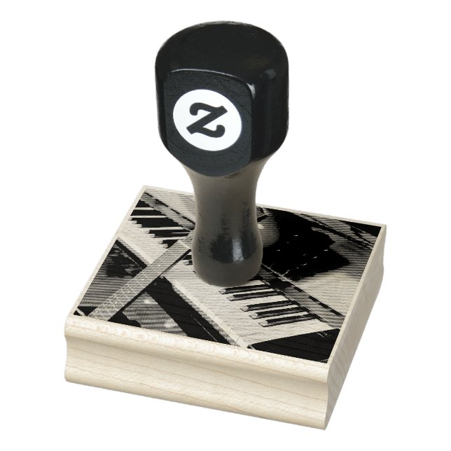 Hübsches Klavierdesign Gummistempel (Stempel)