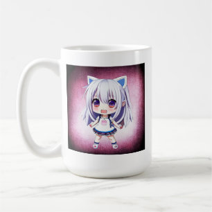 Hübsches kleines Latte Coffee Pub Anime Girl Kaffeetasse