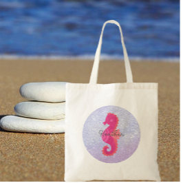 Hübsches kleines rosa Seepferd Tragetasche