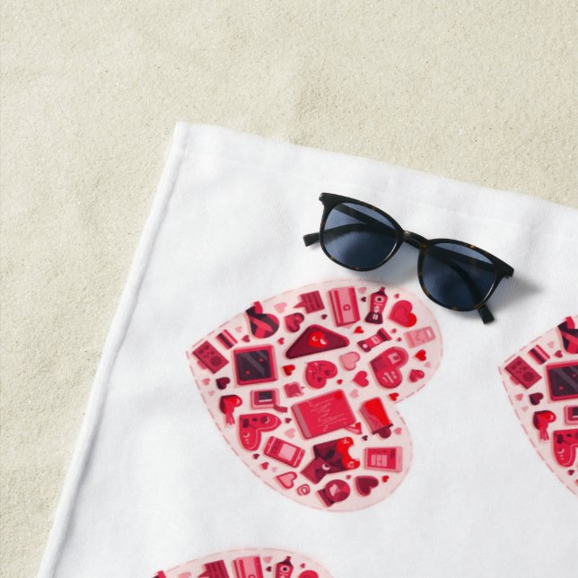 Hübsches Konfetti-Muster | Spielgeschenk mit persö Strandtuch (Beispiel)